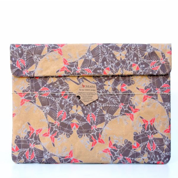 Afro_Chic_Moths 15_ Macbook Sleeve – Scarlet