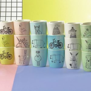 Handgemachte Espressotassen aus Porzellan